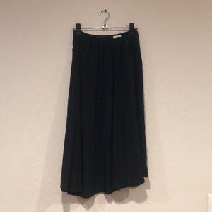 Cuyana Asymmetrical Black Silk Skirt